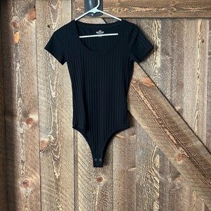 Hollister black short sleeve bodysuit